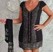 Marciano Guess sukienka z szalem roz M/L