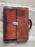 Aktówka, teczka na dokumenty, naturalna skóra z Wloch