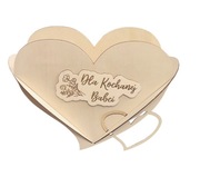 Pudełko serce XXL, stojące, dla babci i dziadka, prezent, do wypełnienia 