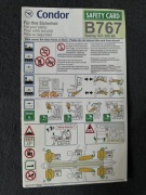 Safety Card /  Karta Instrukcja Bezpieczeństwa Condor Boeing 767-300 ER