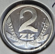 2 złote 1990 , PROOF , UNC, N: 5.000 SZT.