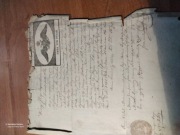 Stary list urzędowy z roku1825 znaki wodne oginał