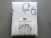 Pościel KORA LUX 160-200+2x70-80BARANKI BIAŁE I CZARNE