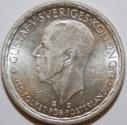 Srebrna moneta 2 Korony Szwecja 1948. 0,18 uncji (oz) Ag 999 .Czytaj opis.