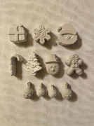 Gipsowe figurki świąteczne choinka bombki prezent śnieżynka do pomalowania