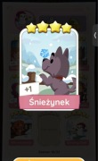 Monopoly go karta Śnieżynek set 18 4* naklejka