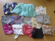 Ubranie odzież dziewczynka  rozmiar 122 - 128 cm mega paka 50 sztuk