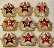 Sowiecka odznaka, wpinka do czapki, kokarda wojskowa