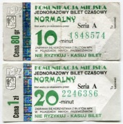 Bilety MPK  Lublin - 10min, 20min - Normalny