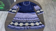 Sukienka robiona na drutach handmade