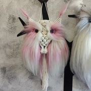 Makramowa Sowa Róż Ecru