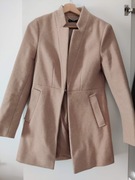 F&F beżowy płaszcz na haczyk 36 jesienny