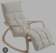 Fotel bujany bialy puszysty