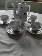 Serwis kawowy Bogucice biało złoty