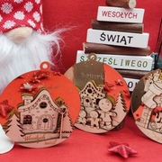 Bombki ozdoby świąteczne lustro akrylowe lustrzane