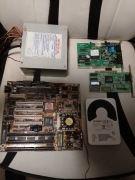 Retro płyta at AMD k5 100mhz dysk karty zasilacz zestaw 