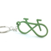 Brelok breloczek zielony rower symbol nieskończoności dwukolorowy