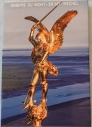 Magnes na lodówkę.pamiątka z Mont Saint-Michel-posąg Archanioła - Francja