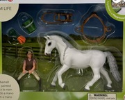 Schleich Farm Life 41433 jeździec z klaczą lipizańską - nowy