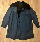 Kurtka zimowa męska z naturalnym futrem – vintage PRL, nieużywana