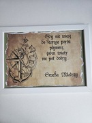 Obraz z napisami – Cytat – Ręcznie wykonany – Motyw Podróży – 21x30