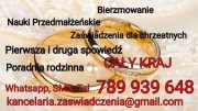 Od ręki Nauki Przedmałżeńskie, chrzest, bierzmowanie