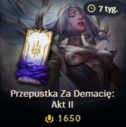 League of Legends – Przepustka Za Demacię: Akt II(1650 RP) LOL