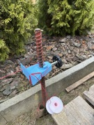 Uchwyt do sznurka brukarskiego / murarskiego 0-75 mm pręt 24mm Niebieski