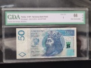 Banknot 50 złotych seria AA 2012r GDA 66 EPQ