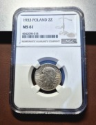 II RP - 2 złote 1933 - NGC MS61