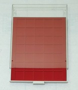 Lindner 2135 (bez loga) - Kaseta szara na 35 monet (36x36mm)