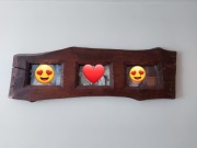 Duża drewniana rama na zdjęcia ramka foto