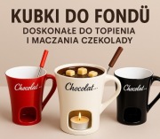 Ceramiczny Kubek do Fondü z Podgrzewaczem – Czekolada, kakao, Lody i Kawa