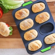 FORMA SILIKONOWA DO PIECZENIA BUŁEK DUŻA BLACHA PERFOROWANA NON-STICK