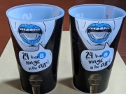 Zestaw 2x kubek do piwa 0,33 plastik wiel. użytku