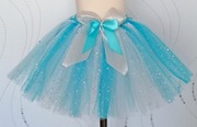 Spódniczka tutu błyszcząca Elsa Kraina Lodu tiulowa przebranie urodziny