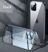 Metalowe etui dwustronne dla iPhone (16e 16 15 12 13 14 Pro Max)