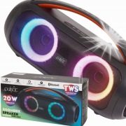 Głośnik boombox Pulsar 20 W Bluetooth Ledy Duży Głośnik