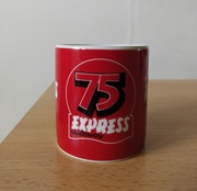 Kubek porcelana Włocławek kolekcjonerski Łódź EXPRESS Ilustrowany 75 lecie