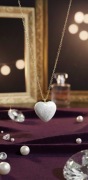 Naszyjnik "Silver Mist Heart" – Biel i Srebro