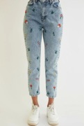 TRENDYOL - JEANSY W KWIATY - 36