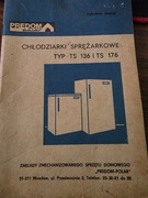 Instrukcja obsługi chłodziarki sprężarkowe typ TS 136, 176 Predom PRL !!!