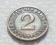 Niemcy Weimar 2 fenigi rentenpfennig 1924 D München Bawaria KM# 31 Ładne
