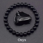 Elegancka Bransoletka z Czarnego Onyxu