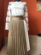 Spódnica plisowana Boohoo M,Sukienka ecri lekka L