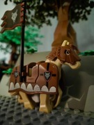 lego koń bojowy Wolfpack castle rycerze zbroja hełm flaga