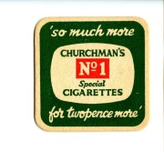 Podstawka pod napój: Churchman's Special Cigarettes No1