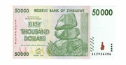 ZIMBABWE 50 000 DOLLARS 2008 P74