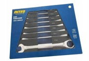 Klucze płasko - oczkowe NITEO 8 szt. 8-17