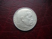 MONETA Niemcy - III Rzesza - 2 Marki 1939 r. HINDENBURG  - Srebro